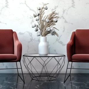 Modern Octagon Coffee Table - 21.5 Tempered Glass Top, Gold Geometric Metal Base, Multi-Use