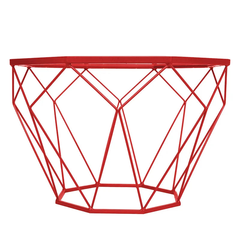Modern Octagon Coffee Table – 21.5 Tempered Glass Top, Gold Geometric Metal Base, Multi-Use - Image 26