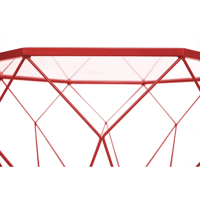 Modern Octagon Coffee Table – 21.5 Tempered Glass Top, Gold Geometric Metal Base, Multi-Use - Image 27