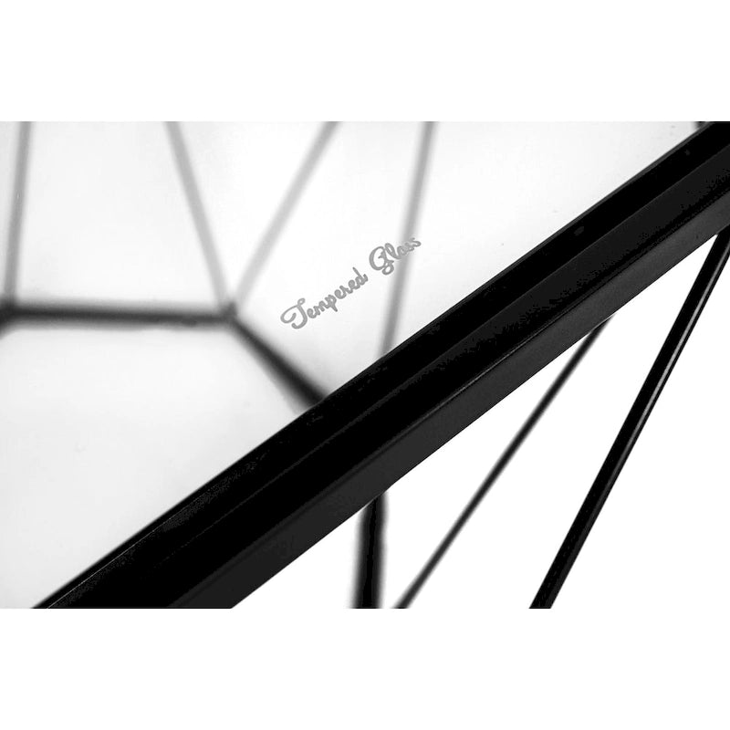 Modern Octagon Coffee Table – 21.5 Tempered Glass Top, Gold Geometric Metal Base, Multi-Use - Image 35