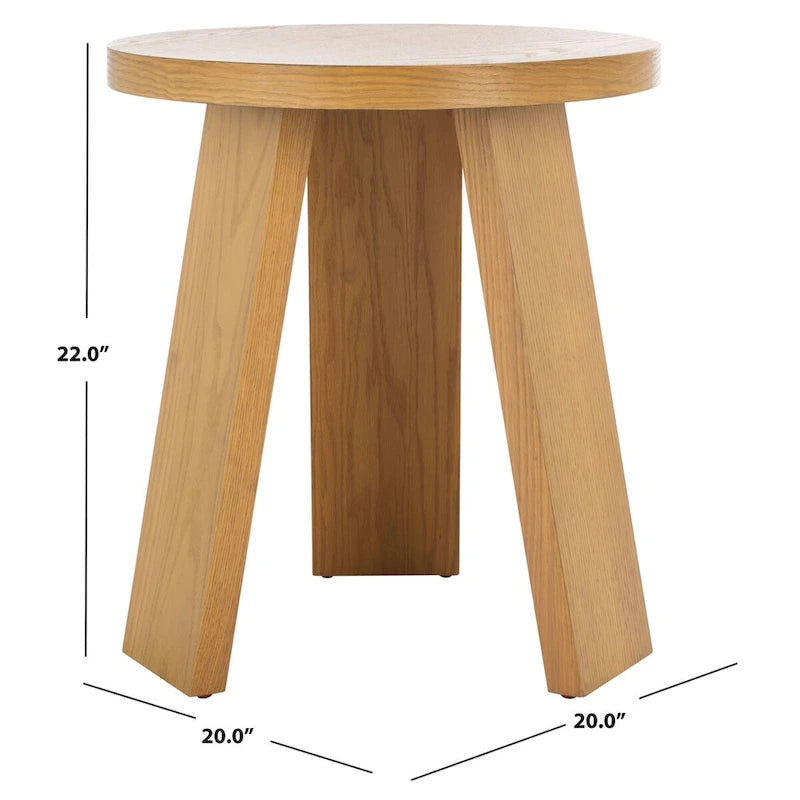 Accent Table - Oak Veneer, Natural Wood Grain, 20W x 20D x 22H - Image 7