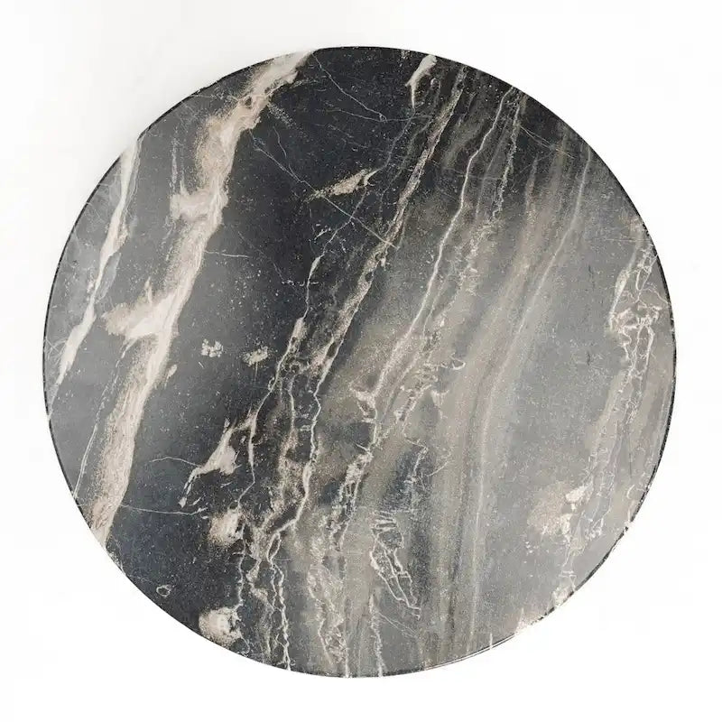 Faux Marble End Table – Weatherproof Concrete, Indoor/Outdoor, 13.7W x 14.4H, Multi-Use Stool - Image 14