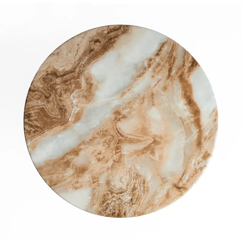 Faux Marble End Table – Weatherproof Concrete, Indoor/Outdoor, 13.7W x 14.4H, Multi-Use Stool - Image 20
