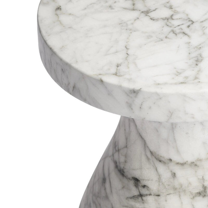 Faux Marble End Table – Weatherproof Concrete, Indoor/Outdoor, 13.7W x 14.4H, Multi-Use Stool - Image 31