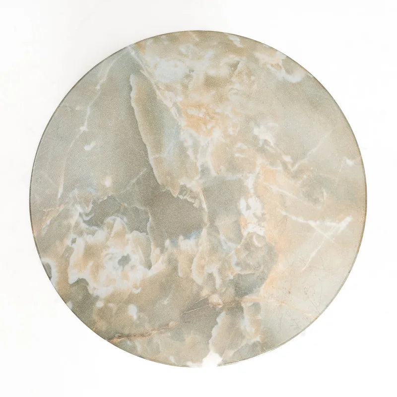 Faux Marble End Table – Weatherproof Concrete, Indoor/Outdoor, 13.7W x 14.4H, Multi-Use Stool - Image 6