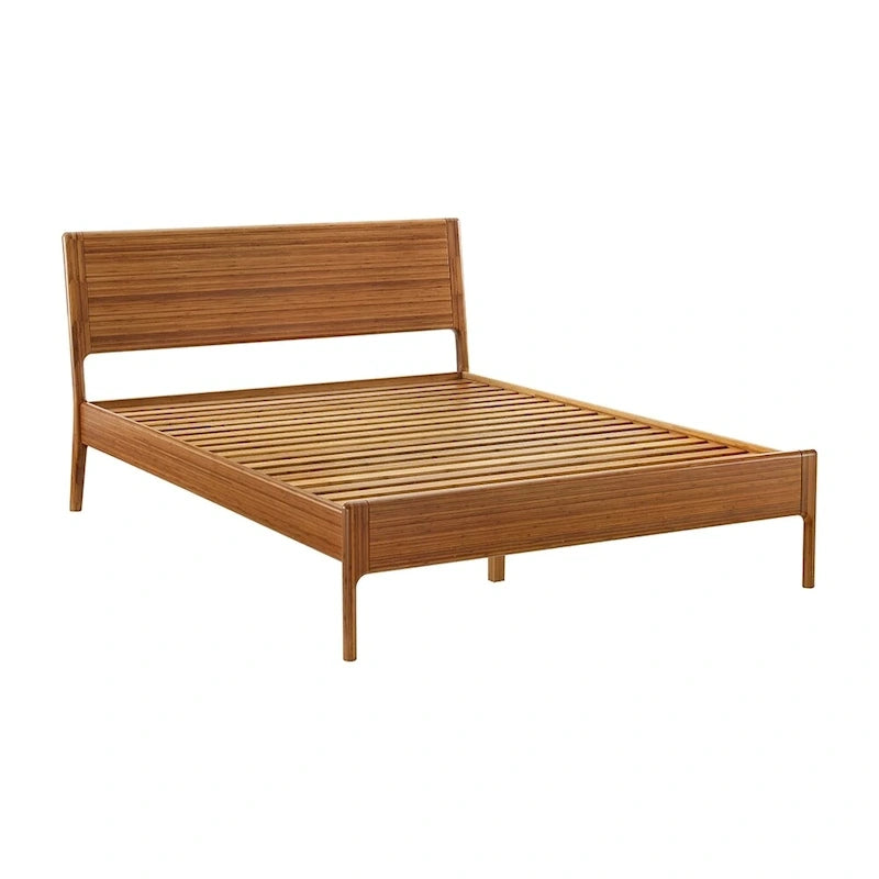 King Platform Bed – Copper, Upholstered Fabric, Tufted Headboard, Contemporary, No Box Spring - Image 2