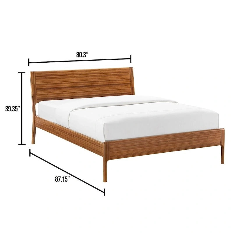 King Platform Bed – Copper, Upholstered Fabric, Tufted Headboard, Contemporary, No Box Spring - Image 11