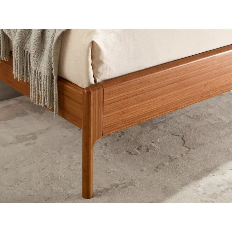 King Platform Bed – Copper, Upholstered Fabric, Tufted Headboard, Contemporary, No Box Spring - Image 17