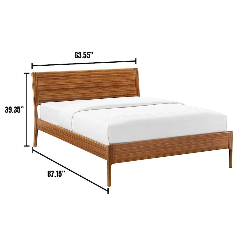 King Platform Bed – Copper, Upholstered Fabric, Tufted Headboard, Contemporary, No Box Spring - Image 3