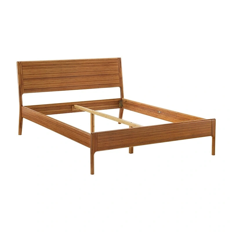 King Platform Bed – Copper, Upholstered Fabric, Tufted Headboard, Contemporary, No Box Spring - Image 4