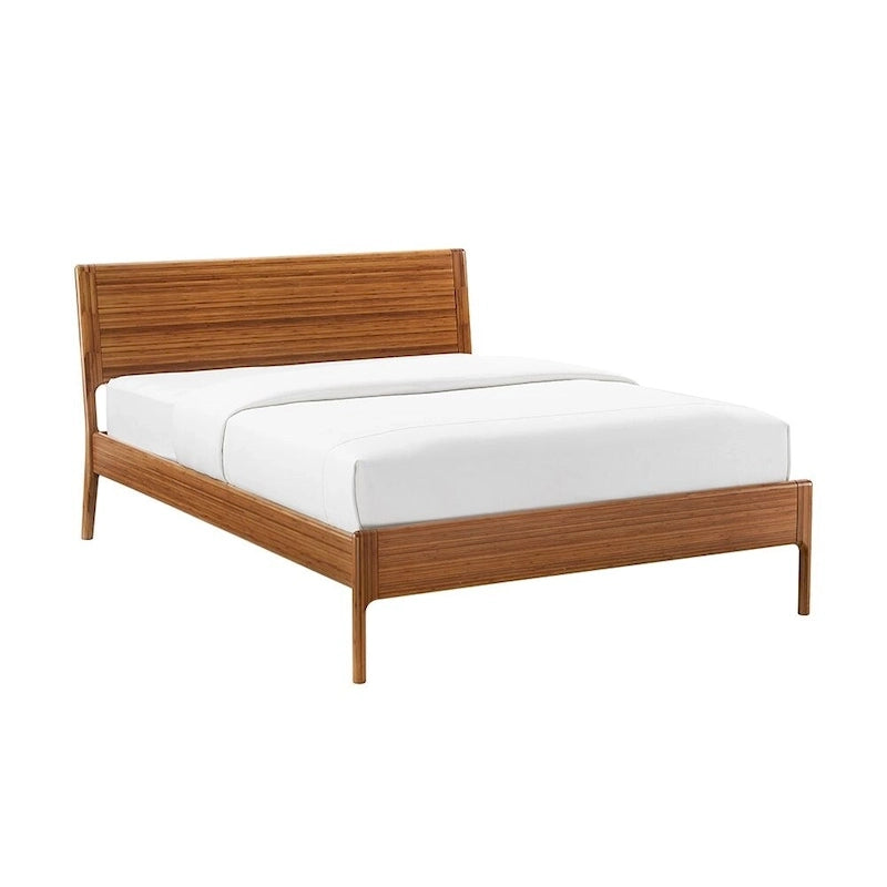 King Platform Bed – Copper, Upholstered Fabric, Tufted Headboard, Contemporary, No Box Spring - Image 10