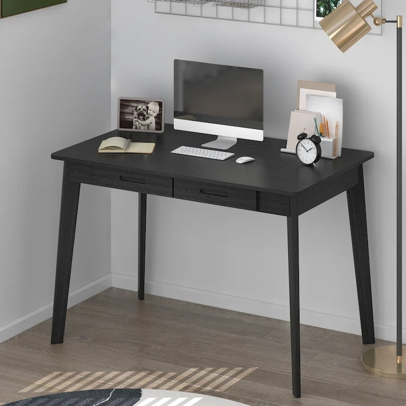 Wood Desk - 39.4W, Multi-Functional, Rounded Corners, Optional Drawers, Easy Assembly - Image 2