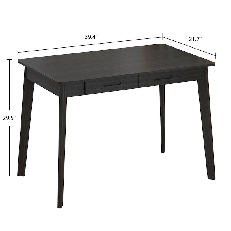 Wood Desk - 39.4W, Multi-Functional, Rounded Corners, Optional Drawers, Easy Assembly - Image 14