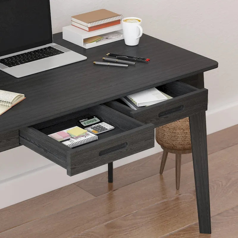 Wood Desk - 39.4W, Multi-Functional, Rounded Corners, Optional Drawers, Easy Assembly - Image 15