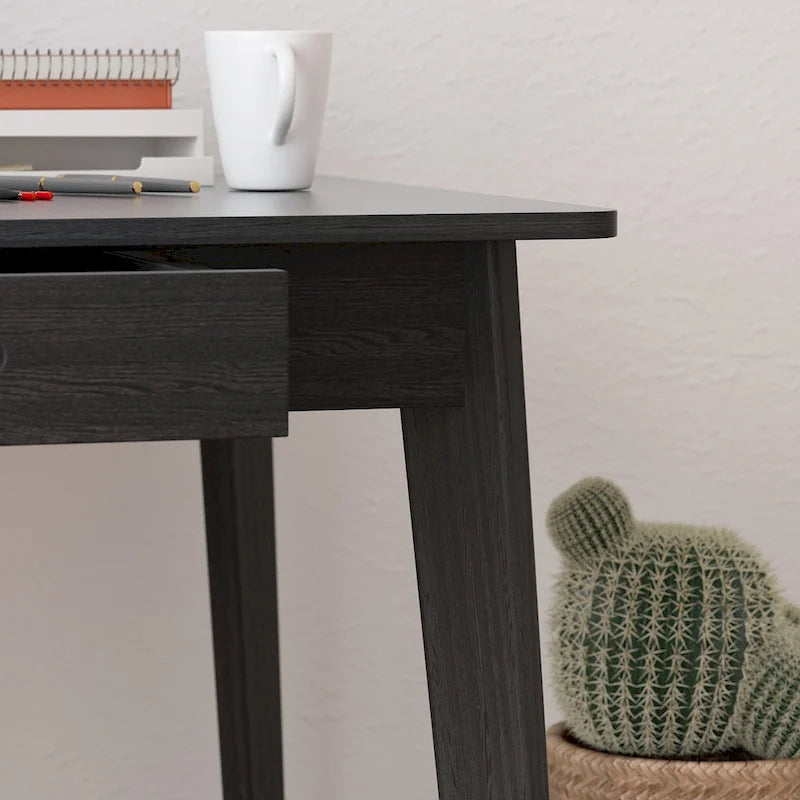 Wood Desk - 39.4W, Multi-Functional, Rounded Corners, Optional Drawers, Easy Assembly - Image 17