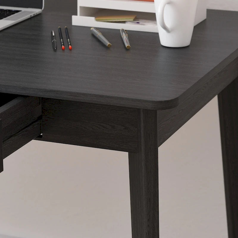 Wood Desk - 39.4W, Multi-Functional, Rounded Corners, Optional Drawers, Easy Assembly - Image 18