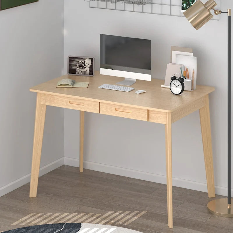 Wood Desk - 39.4W, Multi-Functional, Rounded Corners, Optional Drawers, Easy Assembly - Image 20