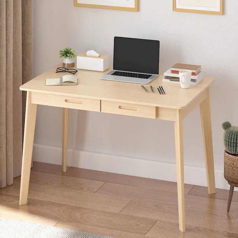 Wood Desk - 39.4W, Multi-Functional, Rounded Corners, Optional Drawers, Easy Assembly - Image 21