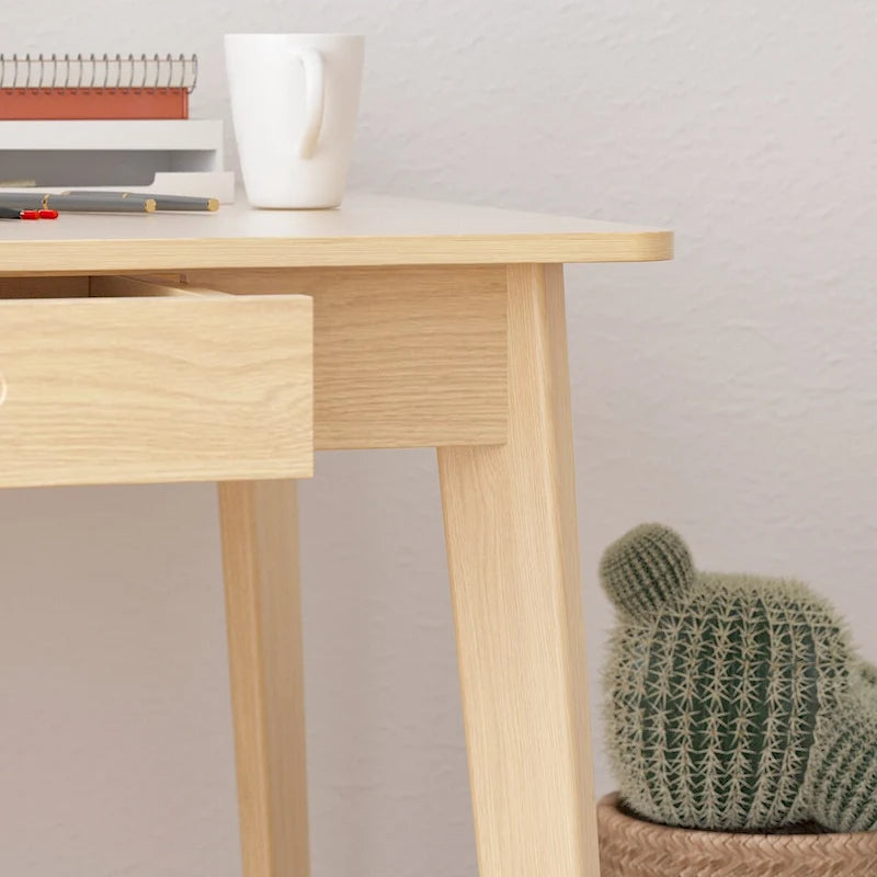Wood Desk - 39.4W, Multi-Functional, Rounded Corners, Optional Drawers, Easy Assembly - Image 24