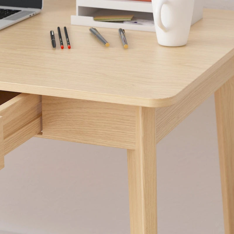 Wood Desk - 39.4W, Multi-Functional, Rounded Corners, Optional Drawers, Easy Assembly - Image 25