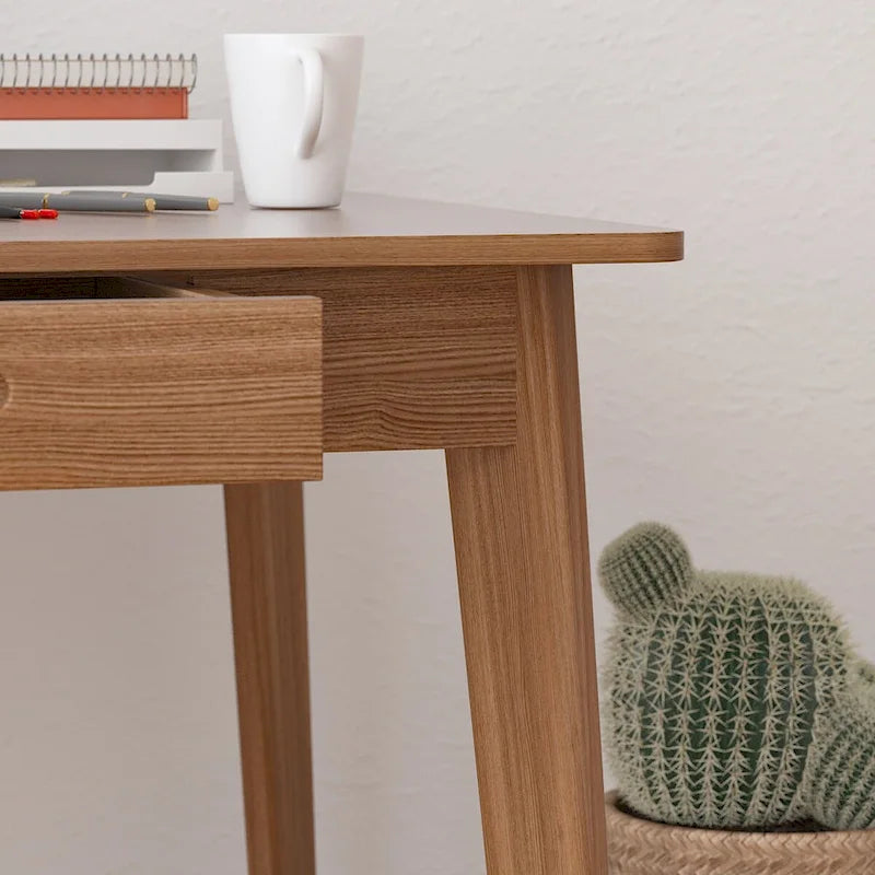 Wood Desk - 39.4W, Multi-Functional, Rounded Corners, Optional Drawers, Easy Assembly - Image 32