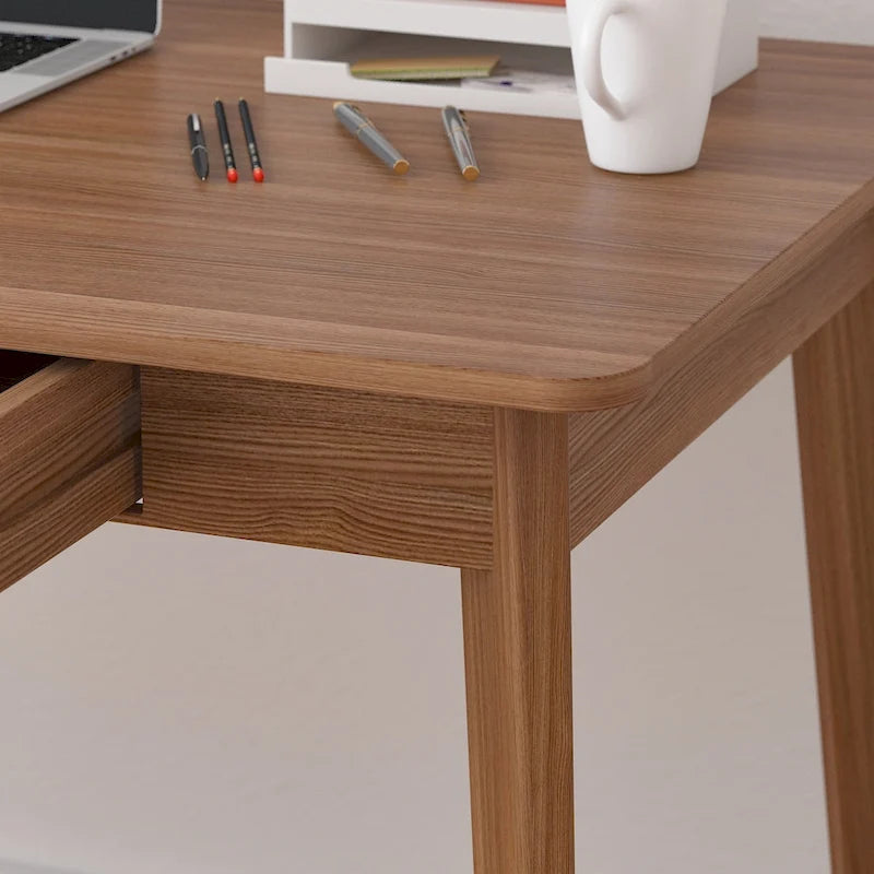 Wood Desk - 39.4W, Multi-Functional, Rounded Corners, Optional Drawers, Easy Assembly - Image 33