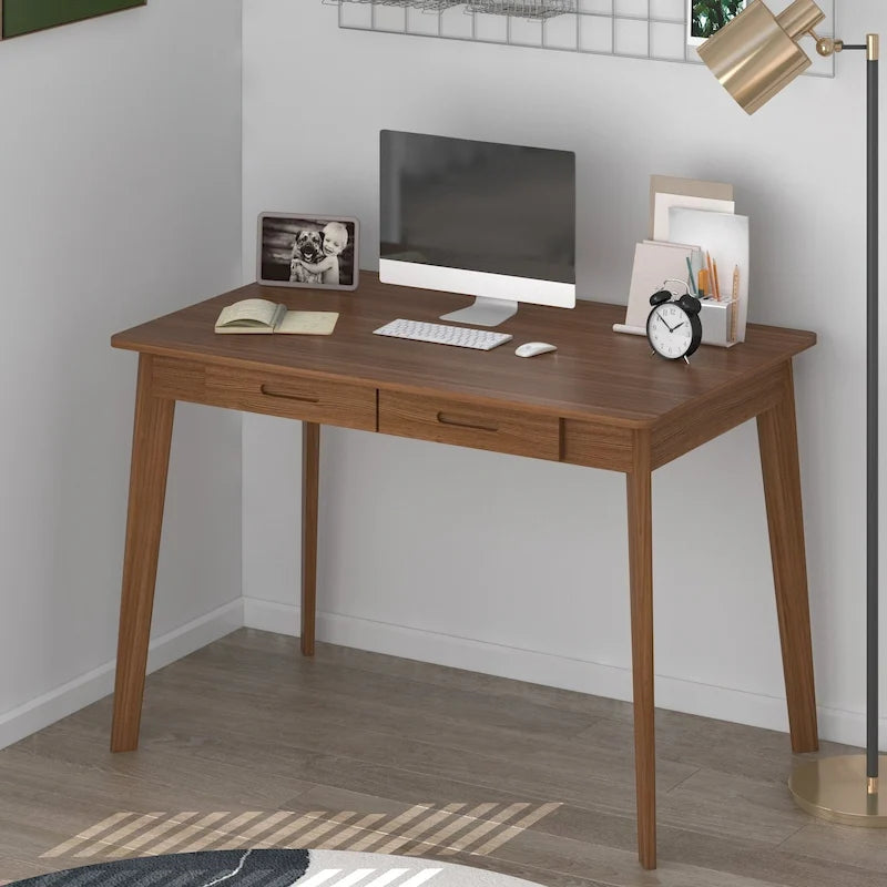 Wood Desk - 39.4W, Multi-Functional, Rounded Corners, Optional Drawers, Easy Assembly - Image 6
