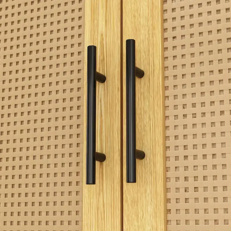 Wood Wardrobe – 2 Doors, 2 Drawers, Hanging Rod, 26.7W x 60.3H, Storage Organizer - Image 4
