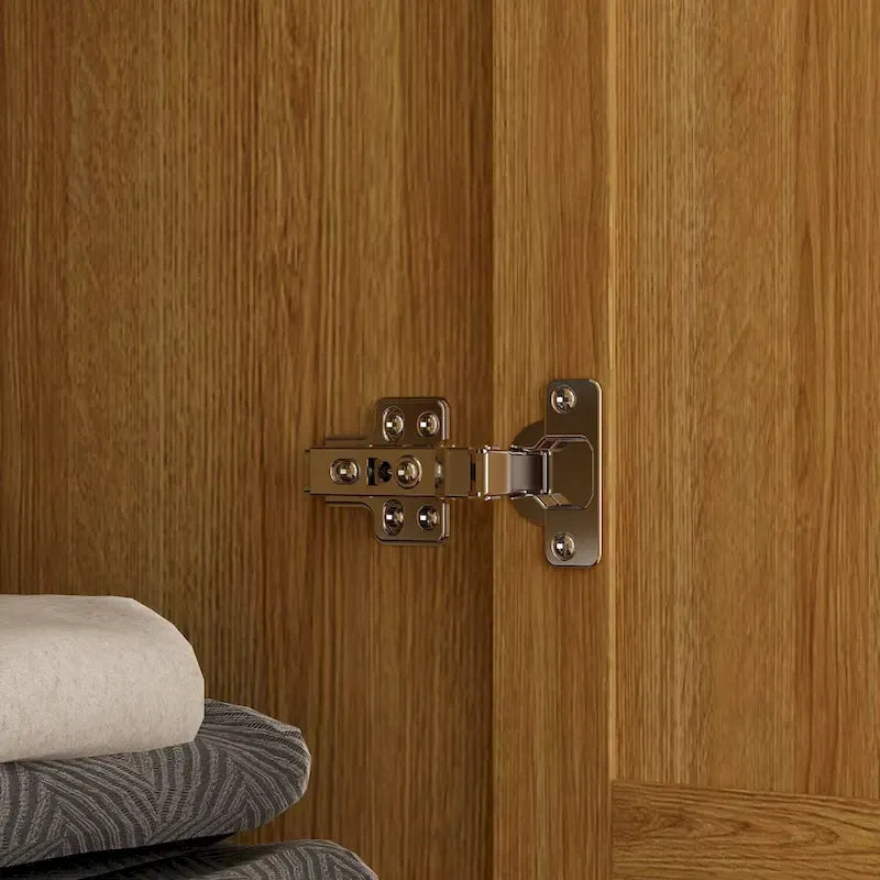 Wood Wardrobe – 2 Doors, 2 Drawers, Hanging Rod, 26.7W x 60.3H, Storage Organizer - Image 7