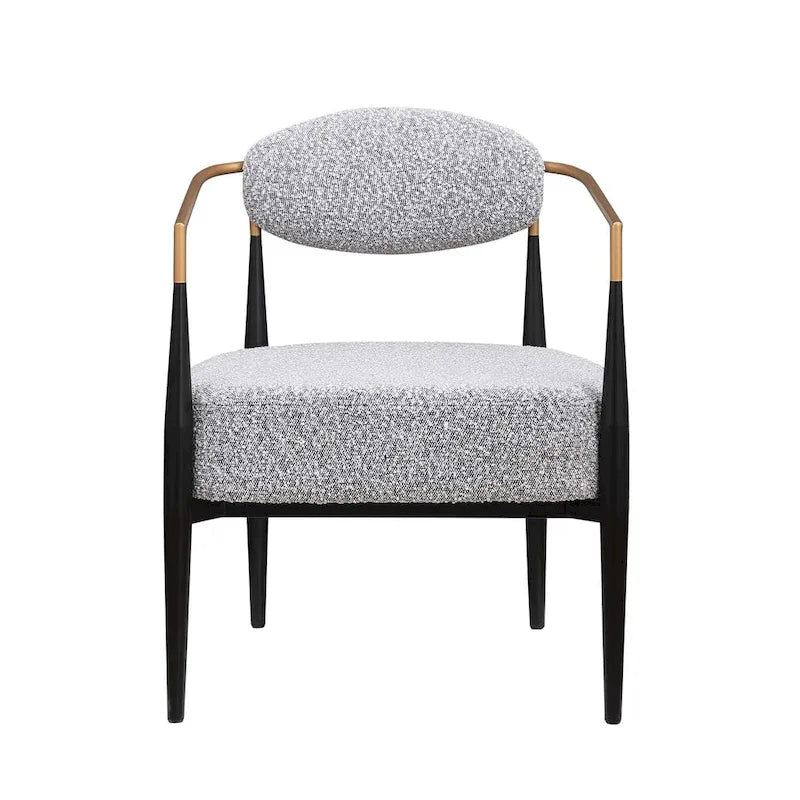 Mid-Century Armchair - Velvet/Faux Leather, Iron Frame, 24W x 30.5H, Single Seat, 330 lbs Capacity - Image 33